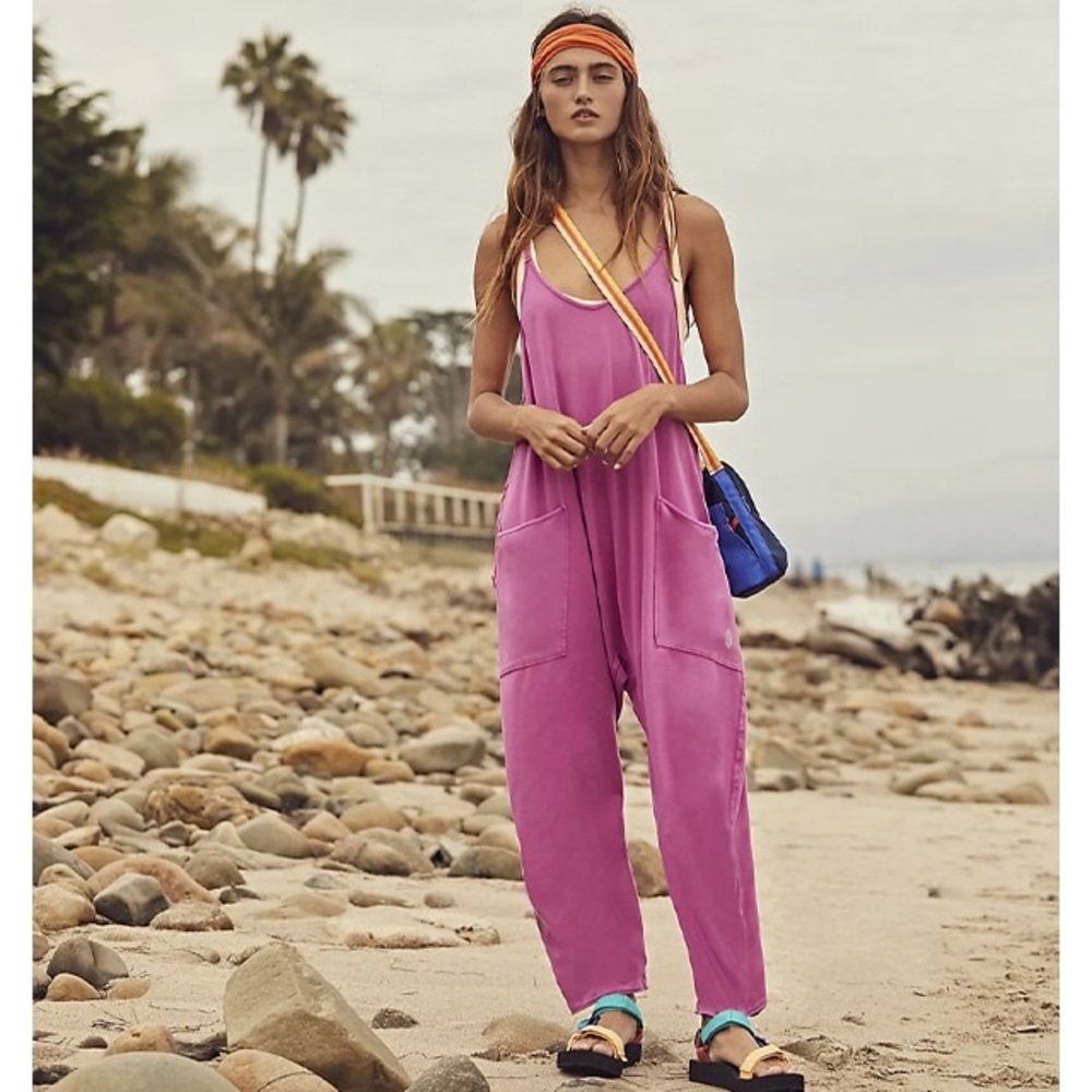 💕Free People Hot Shot Onesie-(Size-Small, Magenta)💕